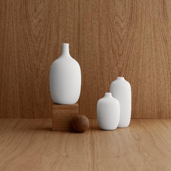 Ceola Vase, 3x5", White