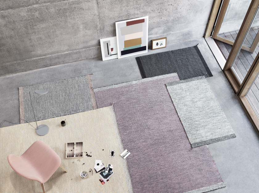 Ply Rug, Rose  55 x 33"