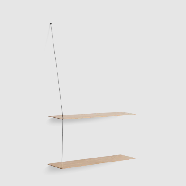 Stedge Shelf 80 cm, White Pigmented Lacquered Oak