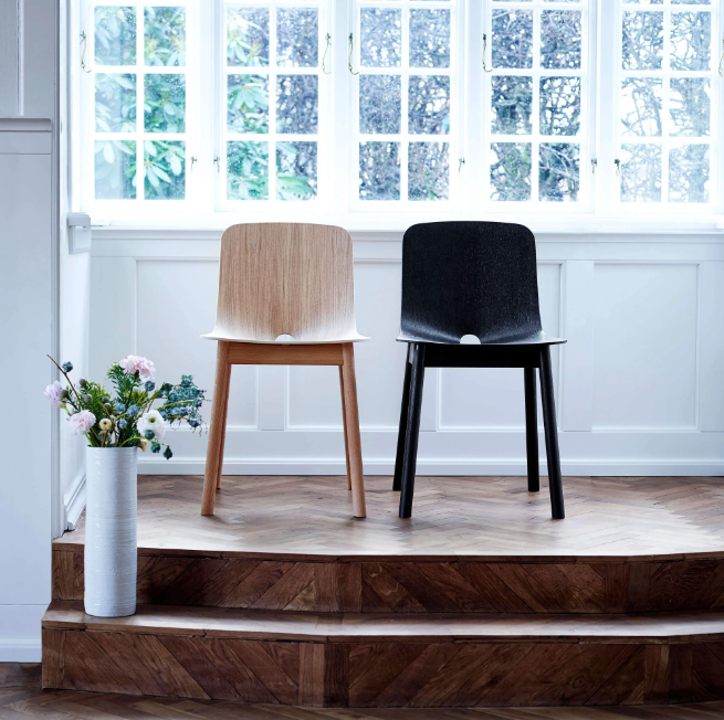 Mono Dining Chair, White Pigmented Lacquered Oak