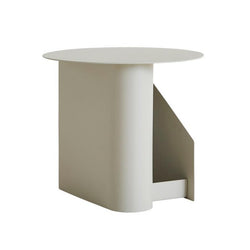 Sentrum Side Table, Warm Grey painted metal