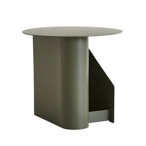 Sentrum Side Table, Dusty Green, painted metal