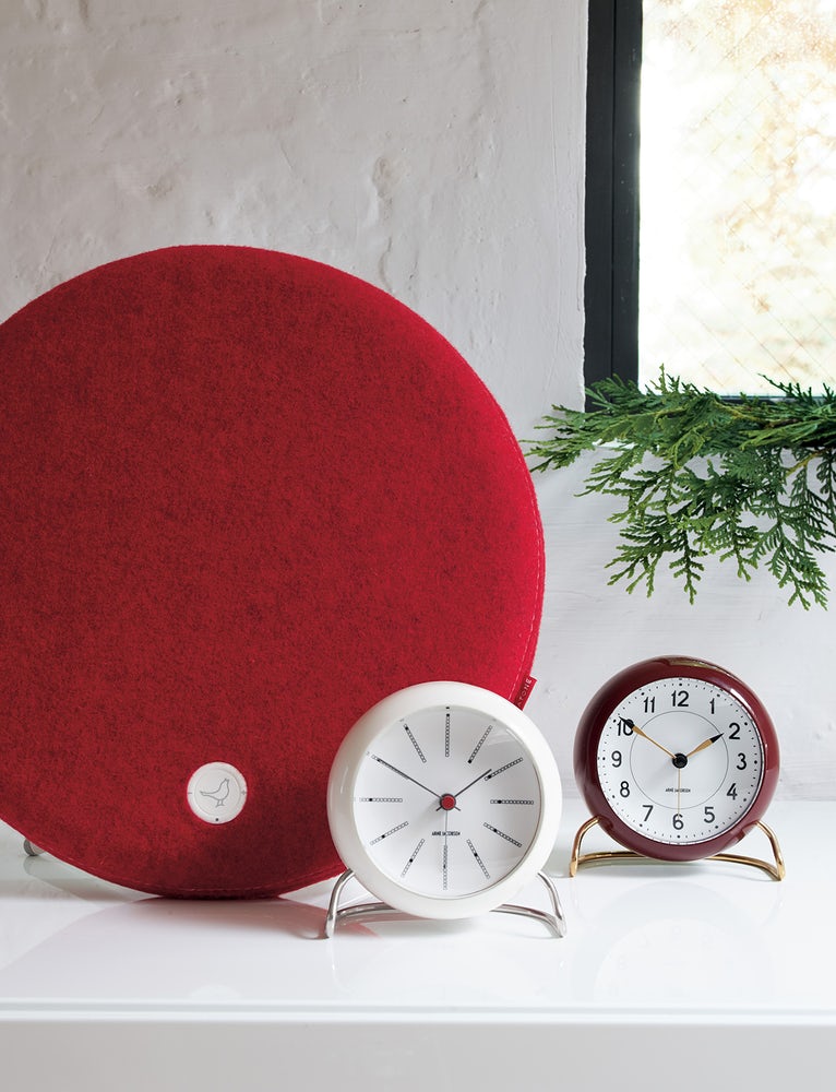 Arne Jacobsen Station Table Alarm Clock Grey/White