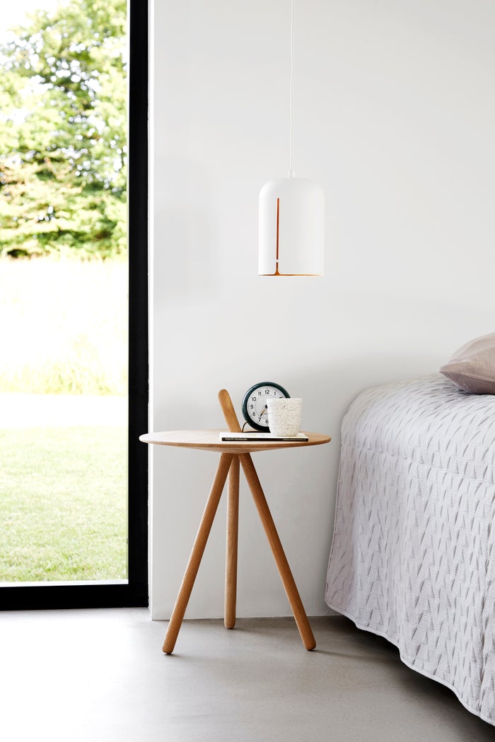 Come Here Side Table, White pigmented ash