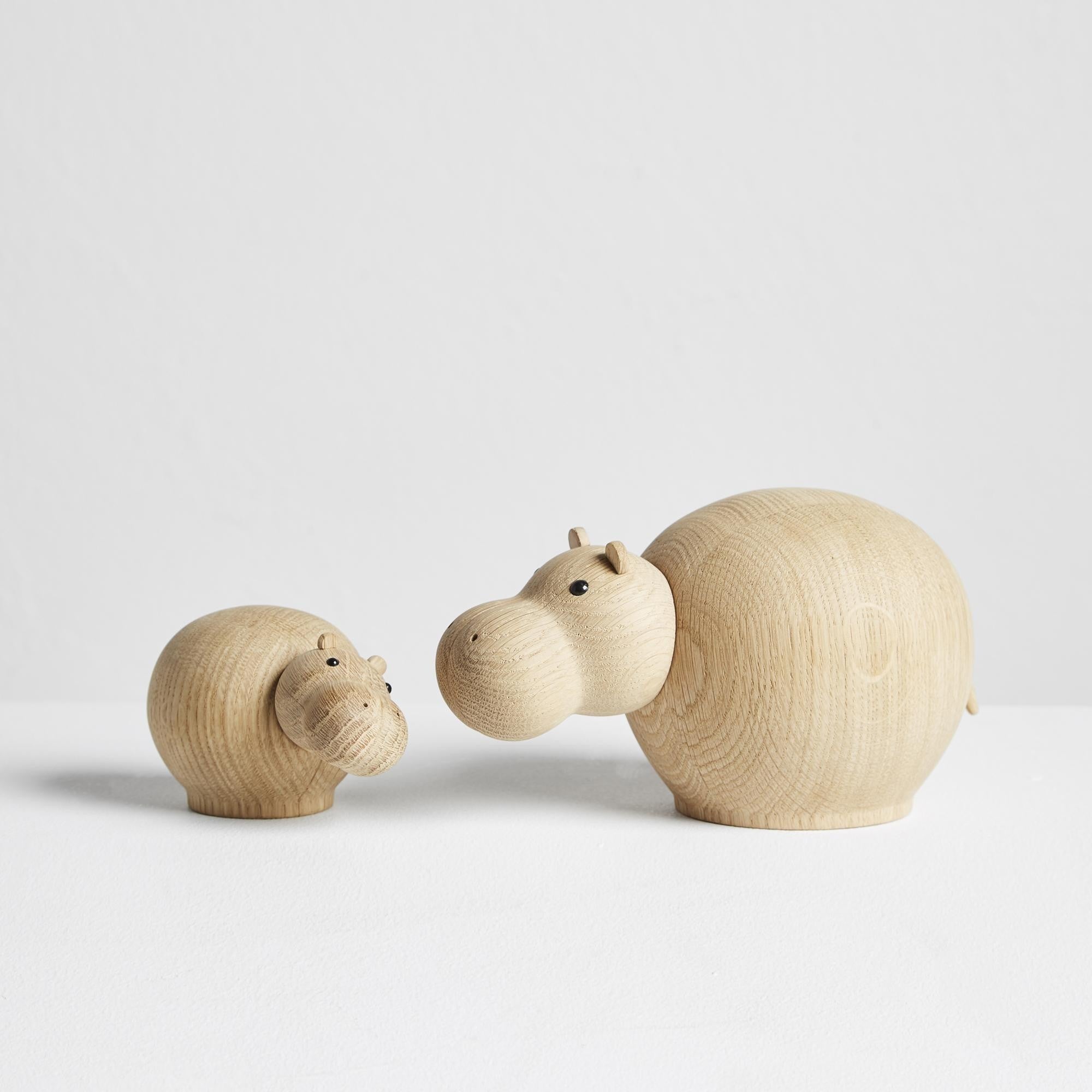 Hibo Hippopotamus, Mini Solid oak