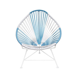 Acapulco Chair, Argentina Blue+White/White Frame
