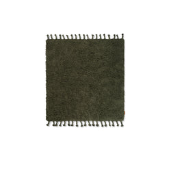 Amass Long Pile Rug, 140 x 140 cm, Olive