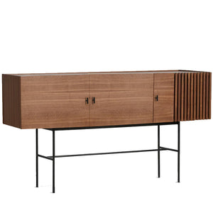 Array Sideboard (180 cm), Walnut Veneer With Black Painted Metal Legs