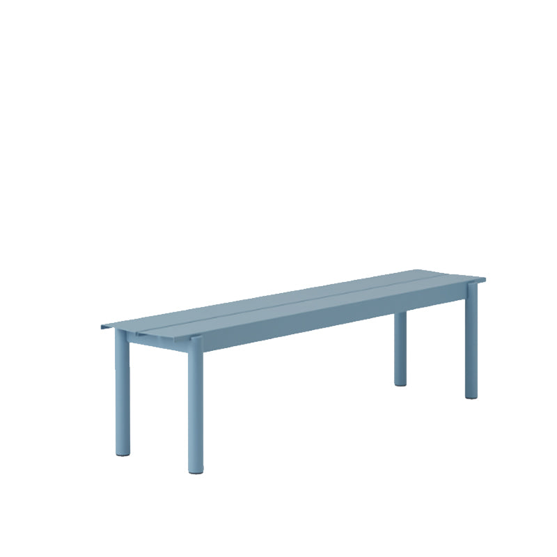 Linear Steel Bench, Pale Blue 170cm