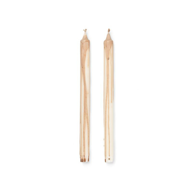 Dryp Candles Pair, Beige