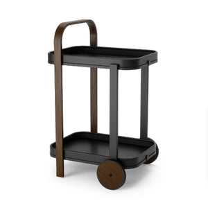 Bellwood Bar Cart, Black/Walnut