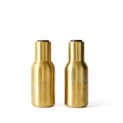 Bottle Grinder, Brushed Brass with Walnut Lid (2 Pack)-Kitchen/Dishes-Audo-vancouver special