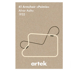Artek Paimio, Greige Poster 50x70 cm