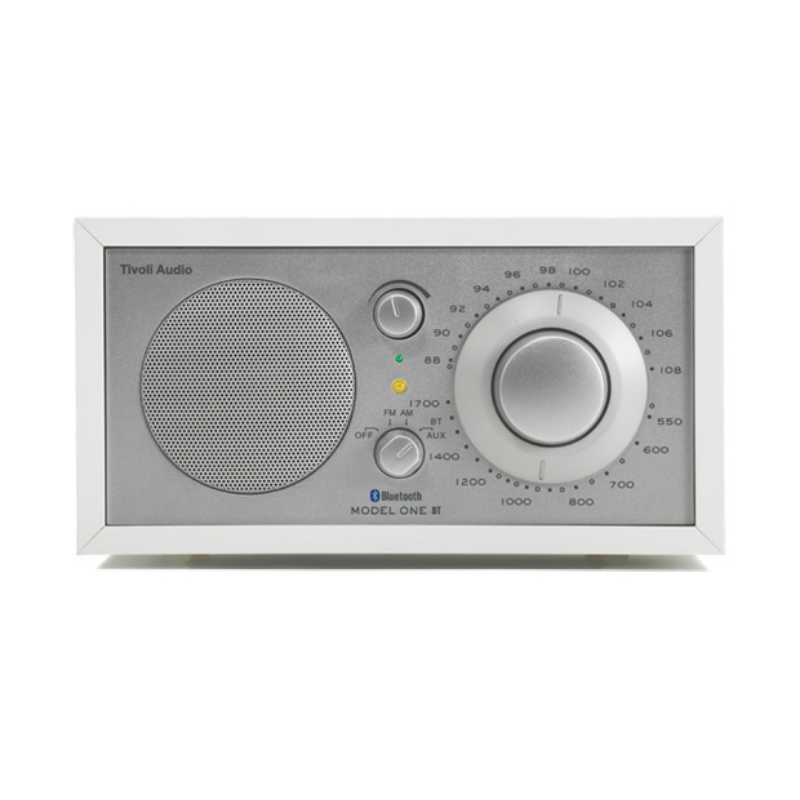Model One Bluetooth Radio, White/Silver