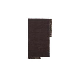 Kelim Fringe Rug, Small, Dark Brown Melange 80 x 140cm