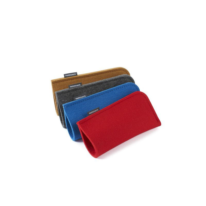 Felt eye glass case, 18x9cm, safran