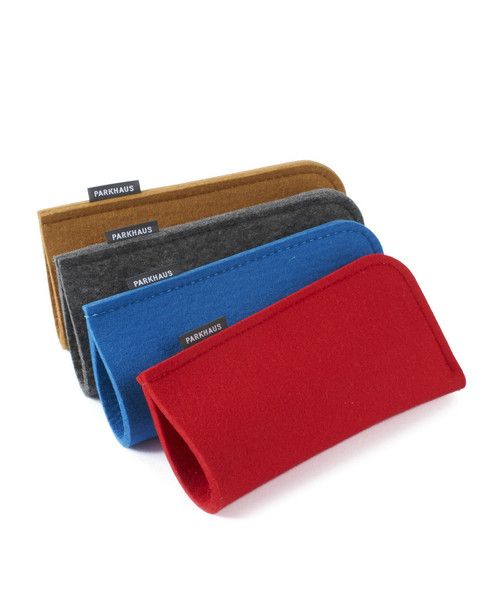 Felt eye glass case, 18x9cm, taube blue