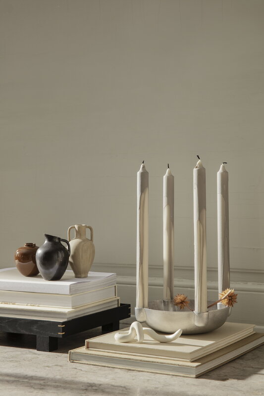 Dryp Candles Pair, Warm Grey