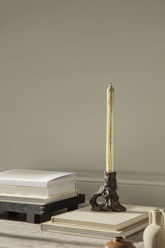 Dryp Candles Pair, Olive Green