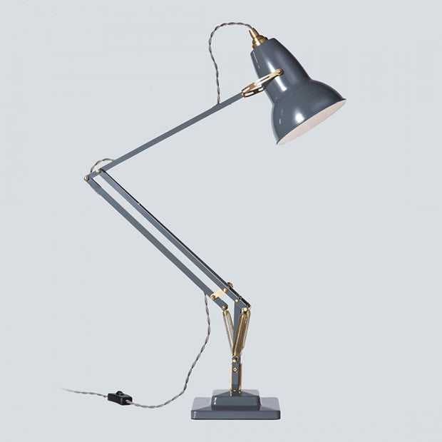 Original 1227 Brass Desk Lamp, Elephant Grey