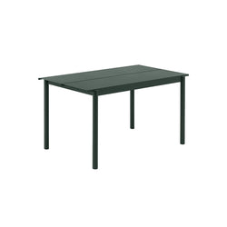 Linear Steel Table, Dark Green 140cm