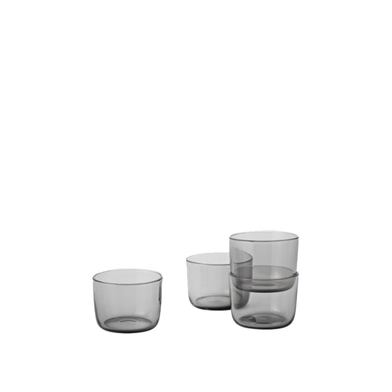 Corky Glasses, Set of Four, Low Grey