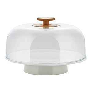 Mattina Small Cake Stand, Warm Grey