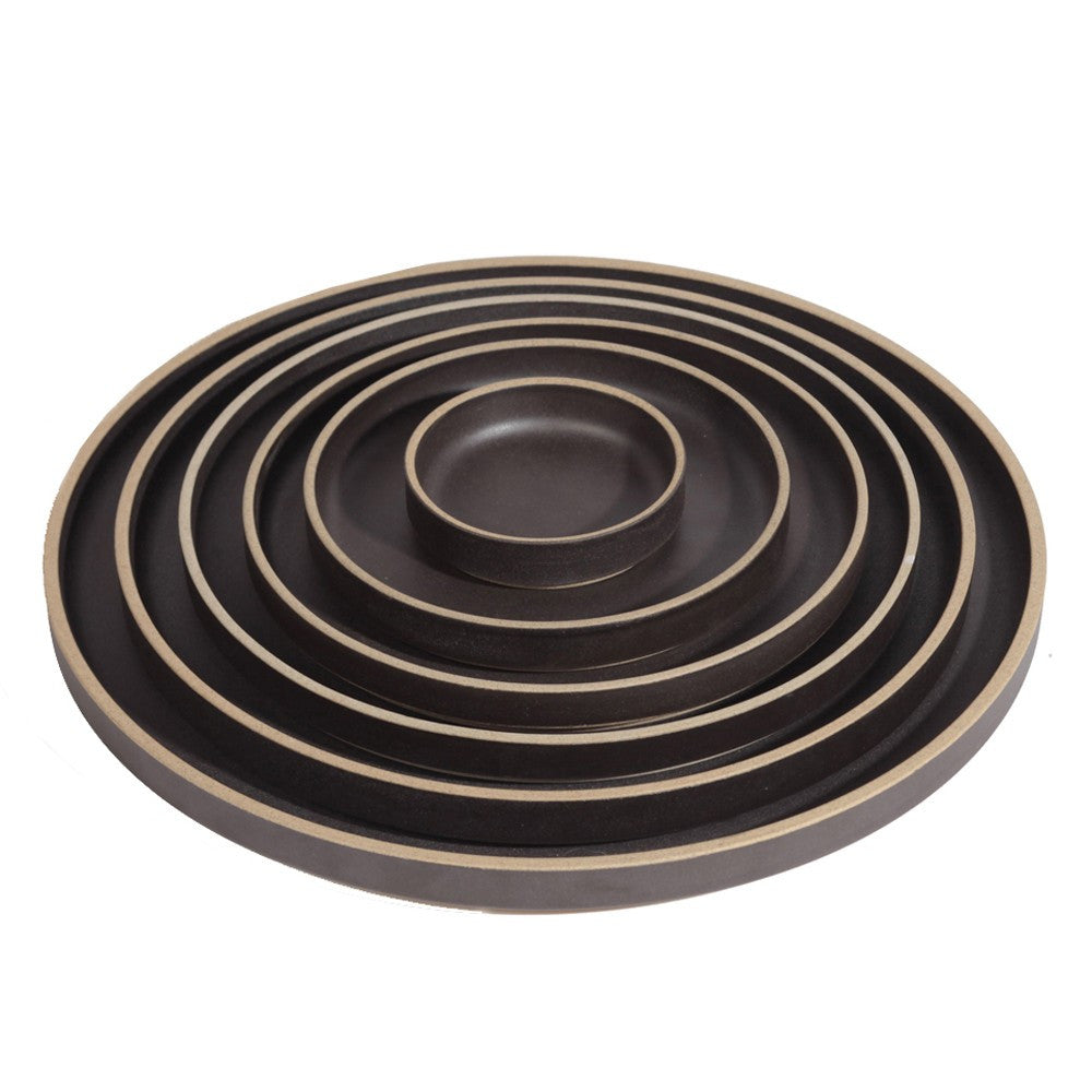 Hasami Porcelain Plate, 8.6" Black