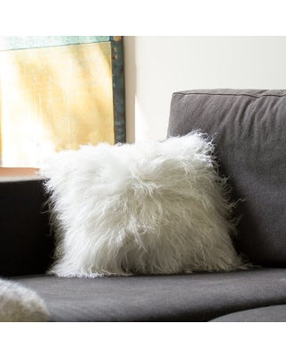 White Icelandic Sheepskin Pillow