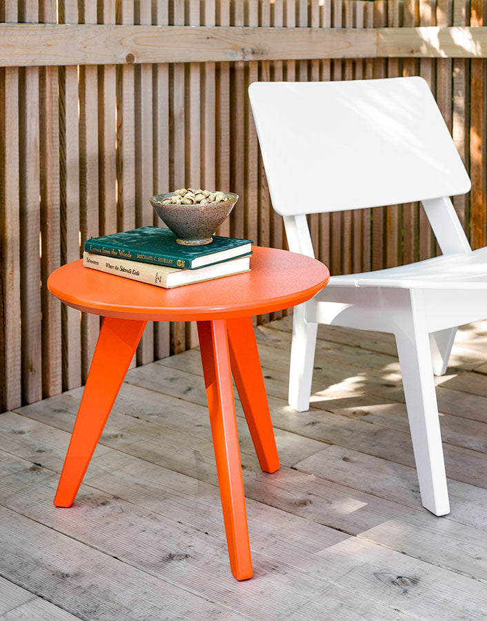 Satellite End Table, Round, 18" , Fog