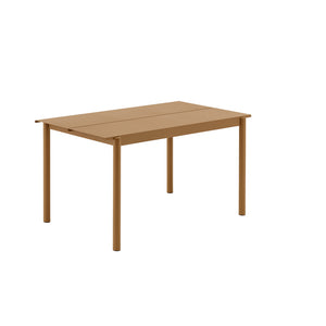 Linear Steel Table, Burnt Orange 140cm