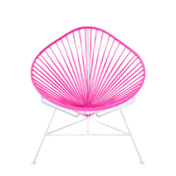 Acapulco Chair, Pink Cord / White Frame