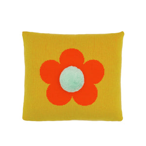 Flower Pom Pillow - Melon