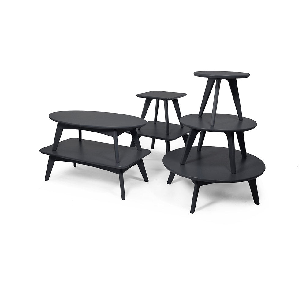 Satellite End Table, Round, 18" , Fog