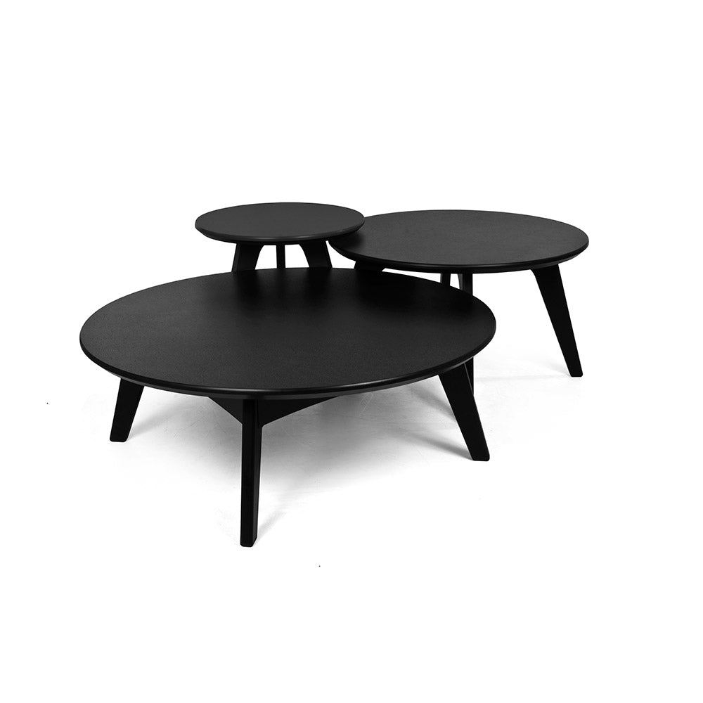 Satellite End Table, Round 18", Black