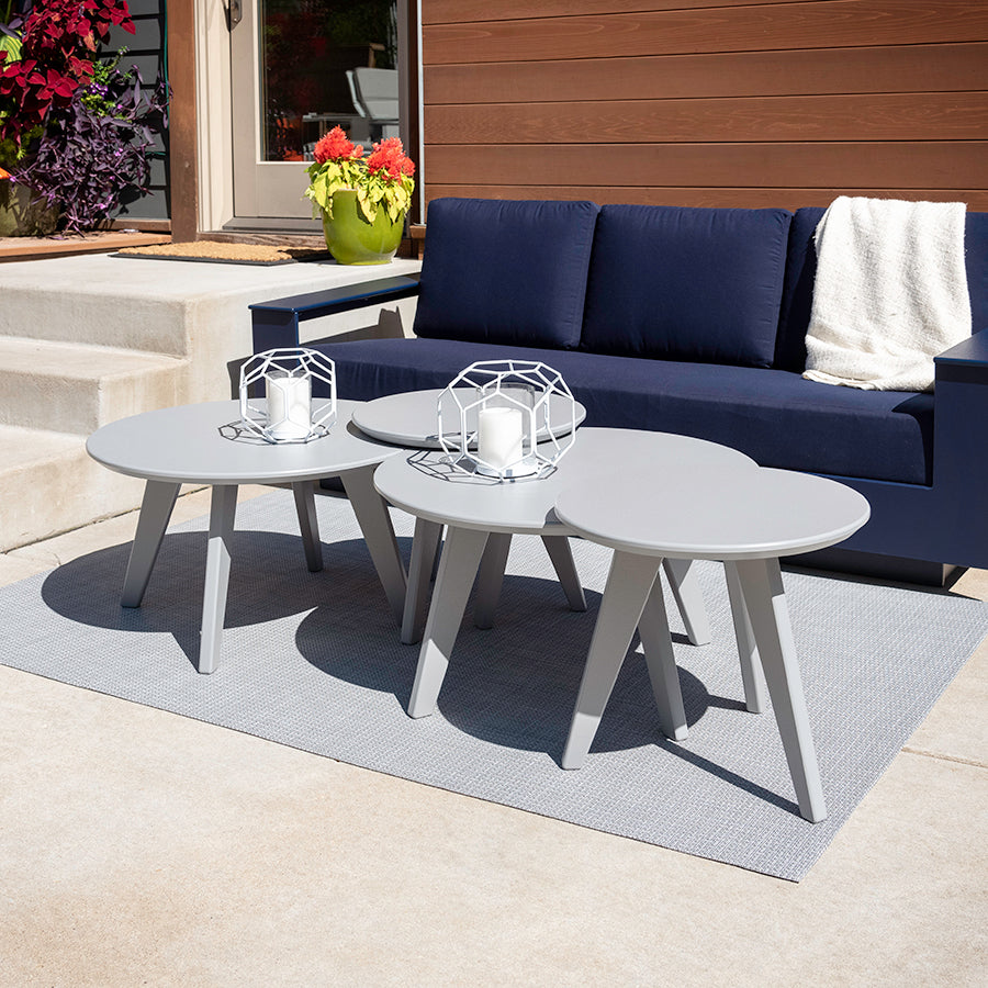 Satellite End Table, Round, 18" , Fog