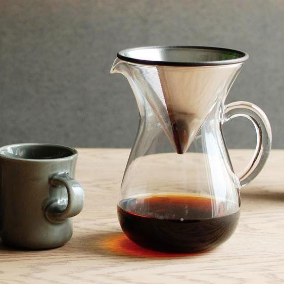 Slow Coffee Style, Carafe Set, 2 cups, metal filter