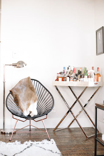 Acapulco Chair, Orange/White Base