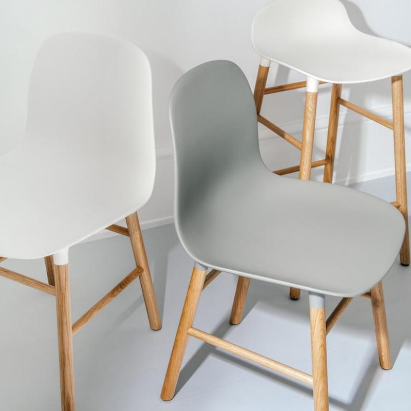 Form Chair, White/Oak