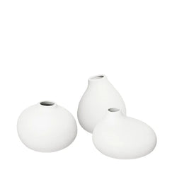 Nona Set of 3 Mini Vases, White